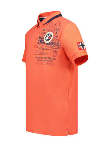 Geographical Norway Koszulka polo "Karuen" w kolorze pomarańczowym