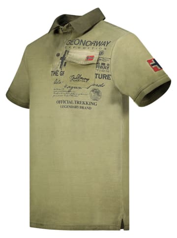 Geographical Norway Koszulka polo "Keony" w kolorze zielonym