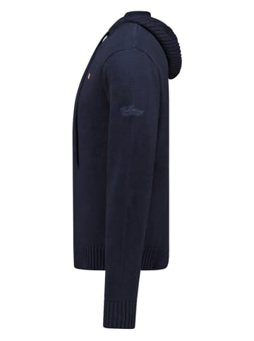 Geographical Norway Sweter "Flicker" w kolorze granatowym