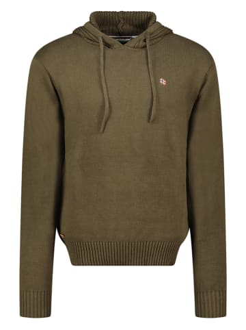 Geographical Norway Sweter "Flicker" w kolorze khaki