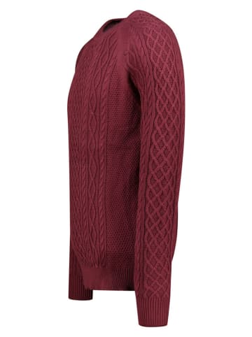 Geographical Norway Sweter "Fresh" w kolorze bordowym