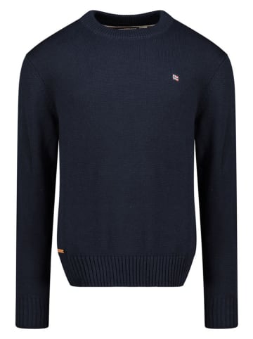 Geographical Norway Sweter "Flinder" w kolorze granatowym