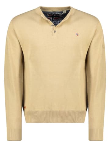 Geographical Norway Sweter "Fraser" w kolorze beżowym