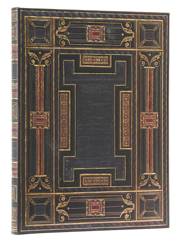 Paperblanks Notatnik "Onyx" w kolorze złoto-czarnym - 17,5 x 23 cm