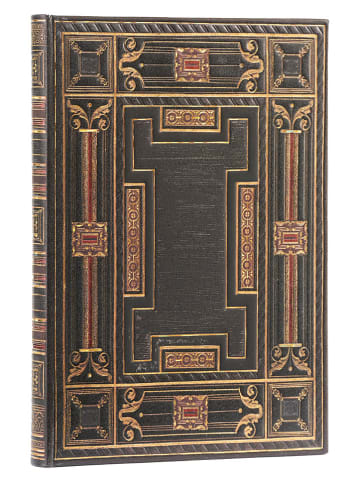 Paperblanks Notatnik "Onyx" w kolorze złoto-czarnym - 12 x 18 cm