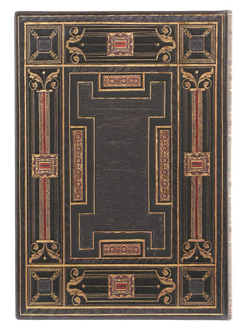 Paperblanks Notatnik "Onyx" w kolorze złoto-czarnym - 12 x 18 cm