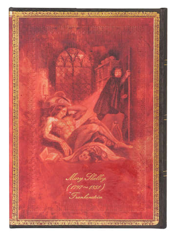 Paperblanks Gelinieerde notitieboek ''M. Shelley, Frankenstein'' rood - (B)12,5 x (H)18 cm