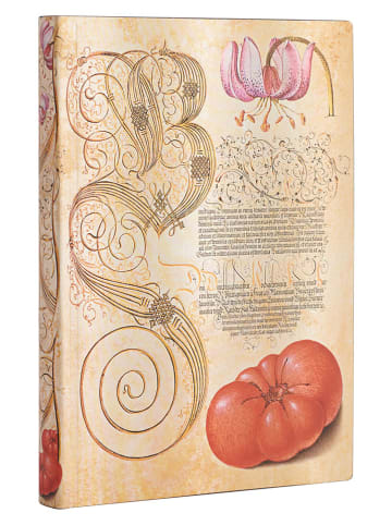 Paperblanks Gelinieerde notitieboek ''Lilie & Tomate'' beige - (B)13 x (H)18 cm