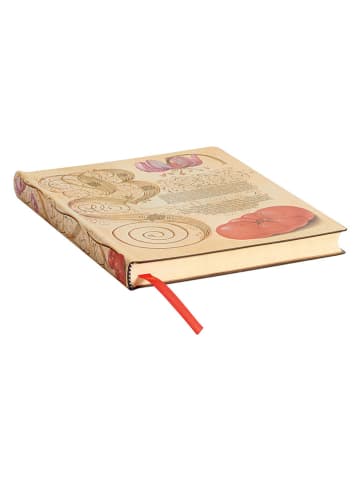 Paperblanks Liniertes Notizbuch ''Lilie & Tomate'' in Beige - (B)13 x (H)18 cm