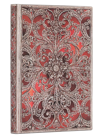 Paperblanks Liniertes Notizbuch ''Granat'' in Rot - (B)13 x (H)18 cm