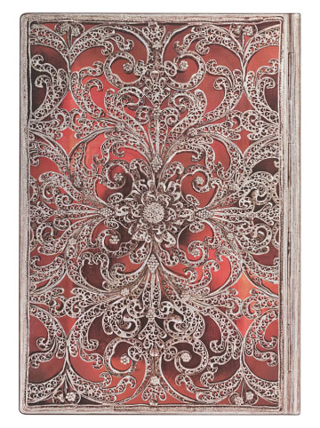 Paperblanks Notatnik "Granat" w kolorze czerwonym w linie - 13 x 18 cm