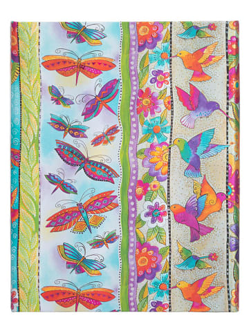 Paperblanks Liniertes Notizbuch ''Kolibri und Schmetterlinge'' in Bunt - (B)18 x (H)23 cm