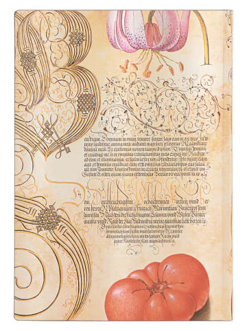 Paperblanks Notatnik "Lily & Tomato" w kolorze beżowym - 13 x 18 cm