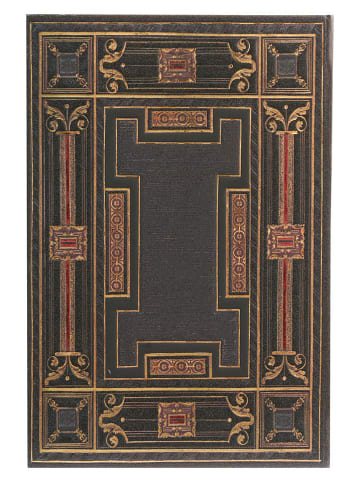 Paperblanks Notatnik "Onyx" w kolorze złoto-czarnym w linie - 9,5 x 14 cm