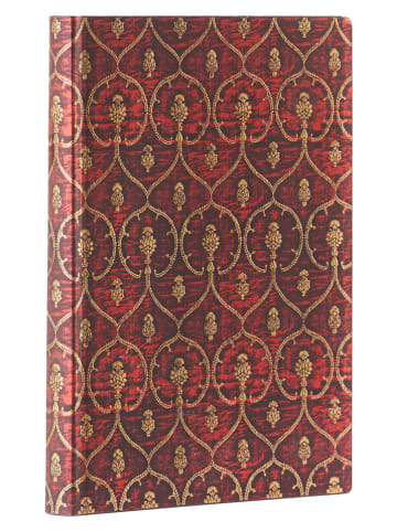 Paperblanks Liniertes Notizbuch ''Samtrot'' in Rot - (B)12 x (H)17,5 cm