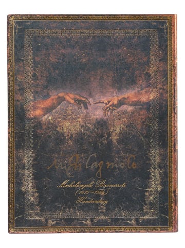 Paperblanks Notatnik "Michelangelo, H..." w kolorze granatowym w linie - 17 x 22,5 cm