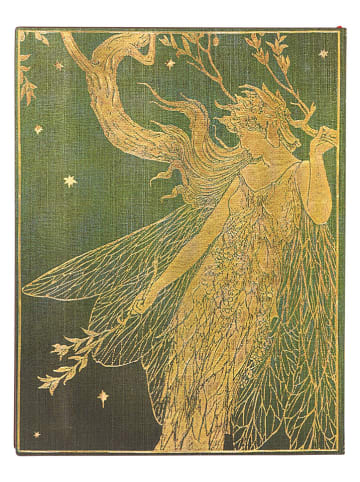 Paperblanks Gelinieerde notitieboek ''Olive Fairy'' groen - (B)17 x (H)22,5 cm