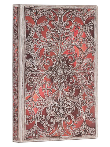 Paperblanks Liniertes Notizbuch ''Granat'' in Rot - (B)9,5 x (H)14 cm