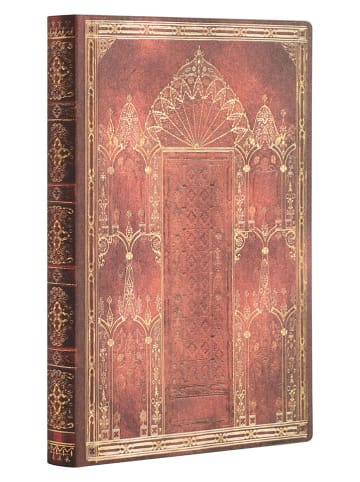 Paperblanks Notatnik "Isle of Ely" w kolorze czerwonym w linie - 9,5 x 14 cm