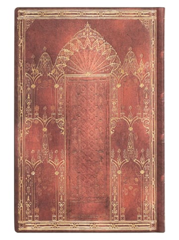 Paperblanks Liniertes Notizbuch ''Isle of Ely'' in Rot - (B)9,5 x (H)14 cm