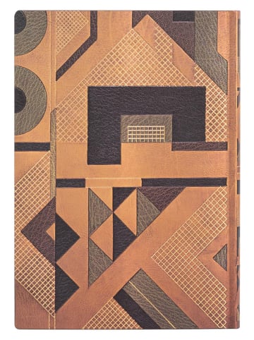 Paperblanks Notatnik "Moutarde" w kolorze beżowo-brązowym w linie - 13 x 18 cm