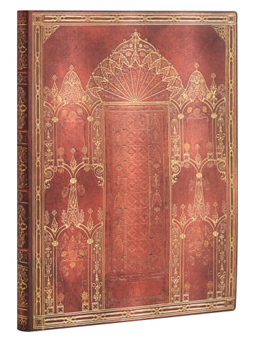 Paperblanks Gelinieerde notitieboek ''Isle of Ely'' rood - (B)18 x (H)23 cm