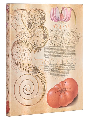 Paperblanks Gelinieerde notitieboek ''Lilie & Tomate'' beige - (B)18 x (H)23 cm