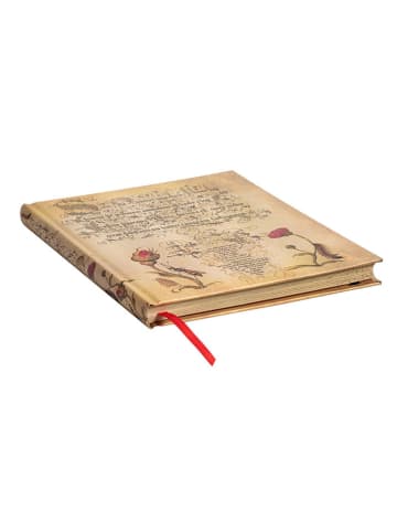 Paperblanks Liniertes Notizbuch ''Flämische Rose'' in Beige - (B)18 x (H)23 cm