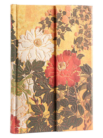 Paperblanks Notatnik "Natsu" w kolorze beżowo-czerwonym w linie - 9,5 x 14 cm