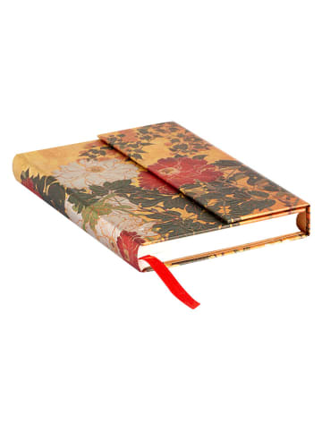 Paperblanks Liniertes Notizbuch ''Natsu'' in Beige/ Rot - (B)9,5 x (H)14 cm