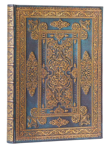 Paperblanks Gelinieerde notitieboek ''Blue Luxe'' blauw/goudkleurig - (B)17,5 x (H)23 cm