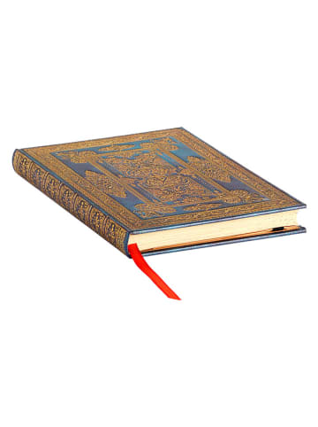 Paperblanks Liniertes Notizbuch ''Blue Luxe'' in Blau/ Gold - (B)12 x (H)18 cm