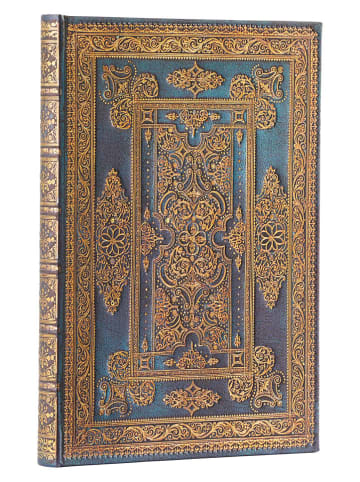 Paperblanks Blanco notitieboek ''Blue Luxe'' blauw/goudkleurig - (B)12 x (H)18 cm