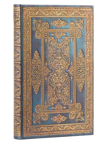 Paperblanks Gelinieerde notitieboek ''Blue Luxe'' blauw/goudkleurig - (B)9 x (H)14 cm