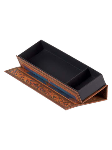 Paperblanks Stifteetui ''Safawidisch'' in Blau/ Orange - (B)22 x (H)3 x (T)6,8 cm