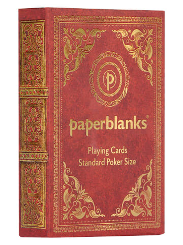 Paperblanks Speelkaarten ''Goldener Pfad'' rood - (B)6,3 x (H)8,9 cm