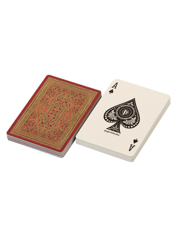 Paperblanks Speelkaarten ''Goldener Pfad'' rood - (B)6,3 x (H)8,9 cm
