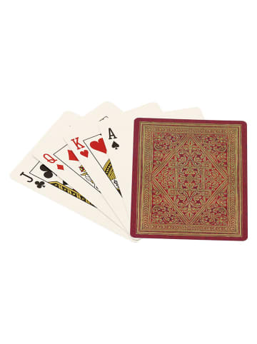 Paperblanks Speelkaarten ''Goldener Pfad'' rood - (B)6,3 x (H)8,9 cm