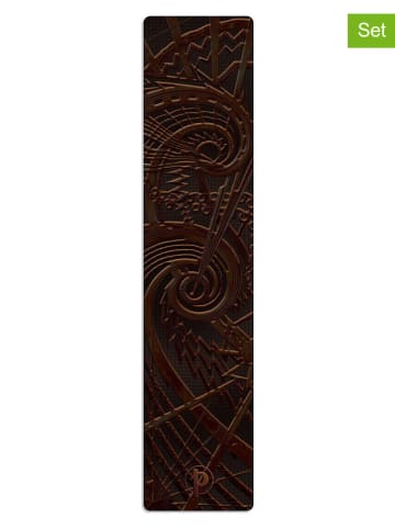 Paperblanks Zakładki (3 szt.) "The Chanin Spiral" w kolorze złoto-brązowym - 4 x 18,5 cm