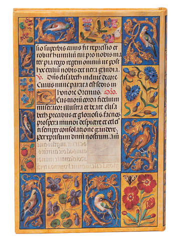 Paperblanks Adressbuch ''Spinola-Stundenbuch'' in Blau/ Beige - (B)9 x (H)14 cm