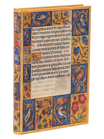 Paperblanks Adressbuch ''Spinola-Stundenbuch'' in Blau/ Beige - (B)9 x (H)14 cm