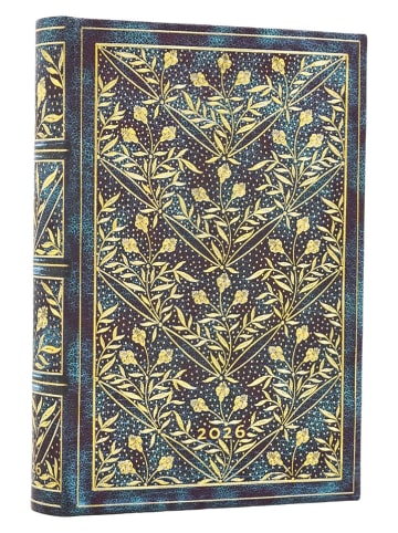Paperblanks Tagesplaner ''2026 - Lied...'' in Dunkelblau/ Gold - (B)9,5 x (H)14 cm