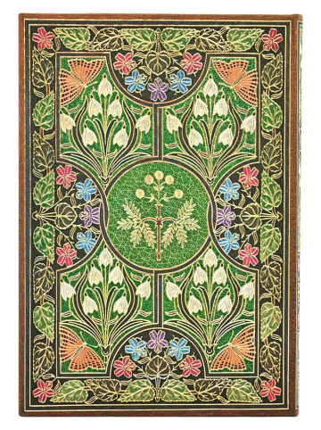 Paperblanks Horizontaler Notiz-Wochenplaner ''2026 - Blüh...'' in Grün - (B)13 x (H)18 cm