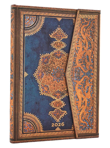 Paperblanks Horizontaler Notiz-Wochenplaner ''2026 - Safa...'' in Blau - (B)13 x (H)18 cm