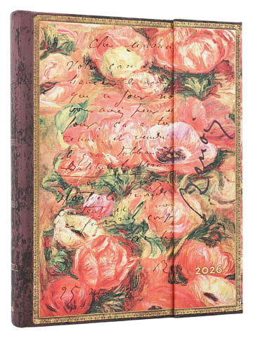 Paperblanks Tagesplaner ''2026 - Brief an Morisot'' in Rosa/ Beige - (B)18 x (H)23 cm