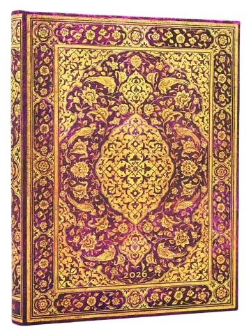 Paperblanks Tagesplaner ''2026 - Der Obstgarten'' in Rot/ Gold - (B)18 x (H)23 cm