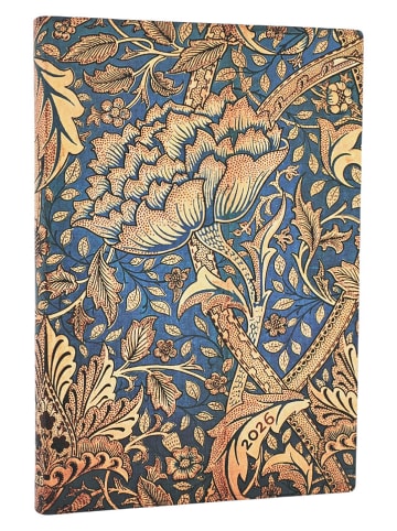 Paperblanks Horizontaler Wochenplaner ''2026 - Morris...'' in Blau - (B)12,5 x (H)17,5 cm