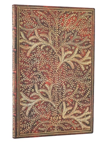 Paperblanks Horizontaler Wochenplaner ''2026 - Lied...'' in Rot - (B)13,5 x (H)21 cm