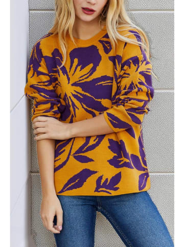 LA Angels Pullover in Senf/ Lila