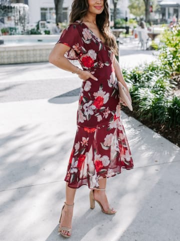 Milan Kiss Kleid in Bordeaux